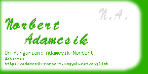 norbert adamcsik business card